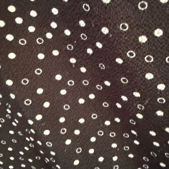 MAX STUDIO Black White Polka Dot Ruffle Sleeve Jumpsuit Wide Leg Cropped - Picture 9 of 12